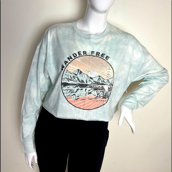 Flirtitude Womens Crew Neck Long Sleeve Crop Top Juniors‎ size L - Picture 1 of 9